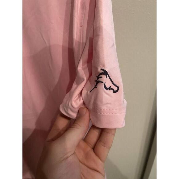 Peter Millar Mens Large Pink Summer Comfort Polo Shirt - Picture 5 of 6